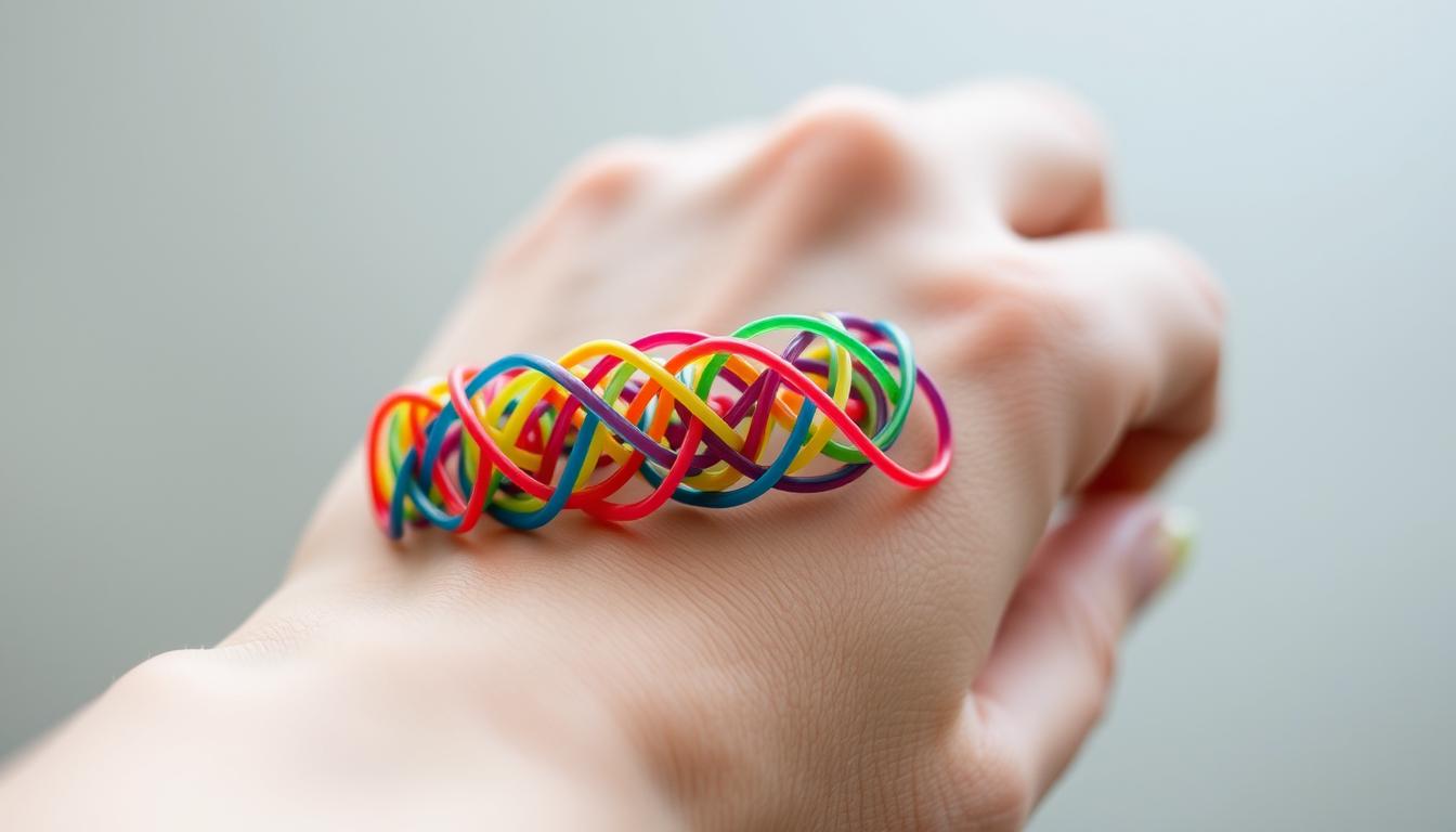 jak zrobić bransoletkę z gumek na palcach