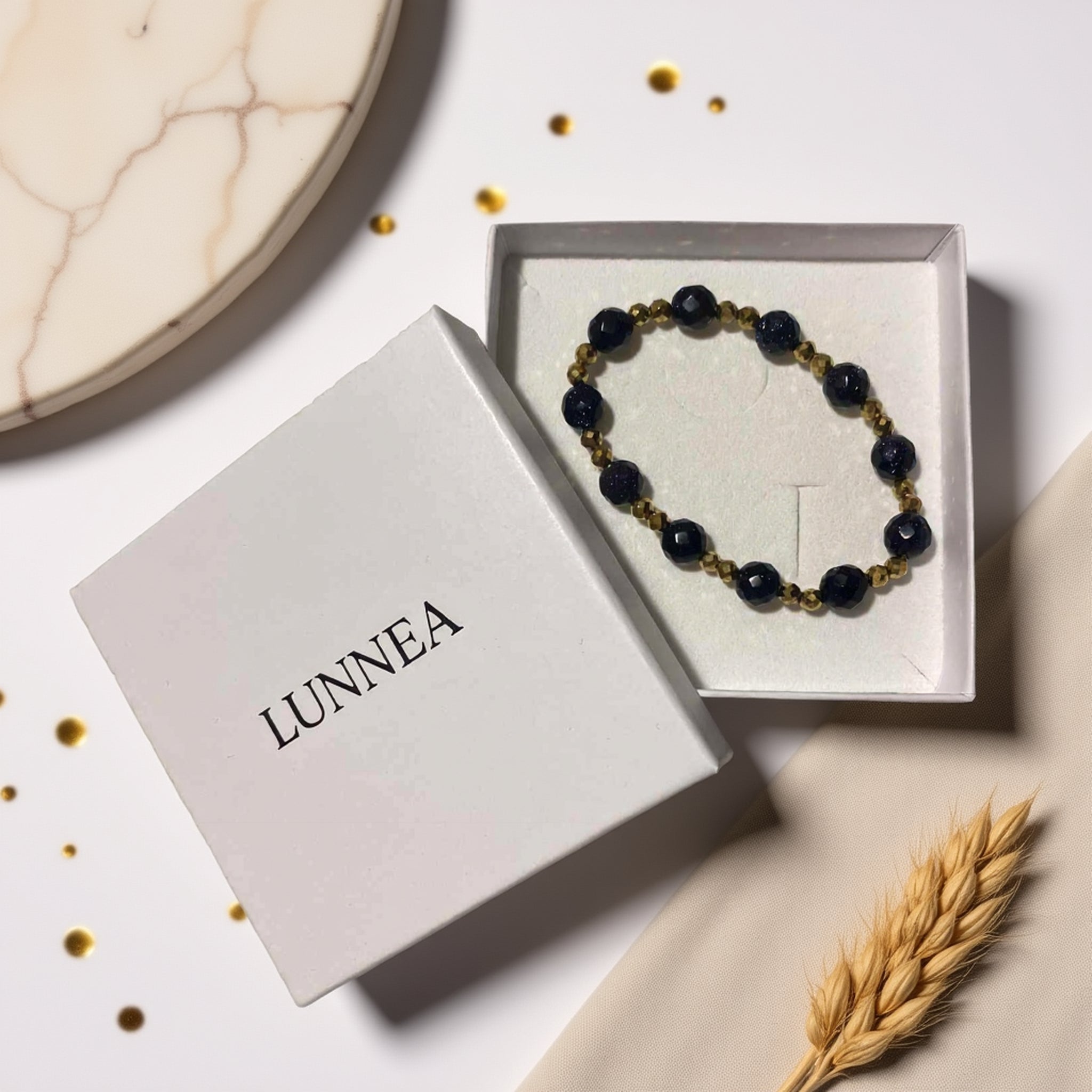 Granatowa bransoletka z nocą kairu